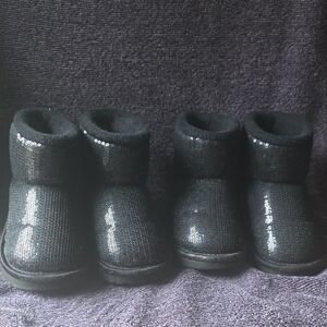 UGG Black Sequin Kids Boots
